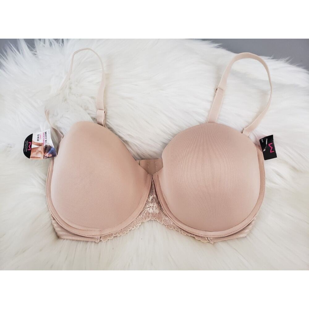 NEW SE1102 Maidenform 36DD Multi-Way Push Up Underwire Bra Beige Wear 5 Ways